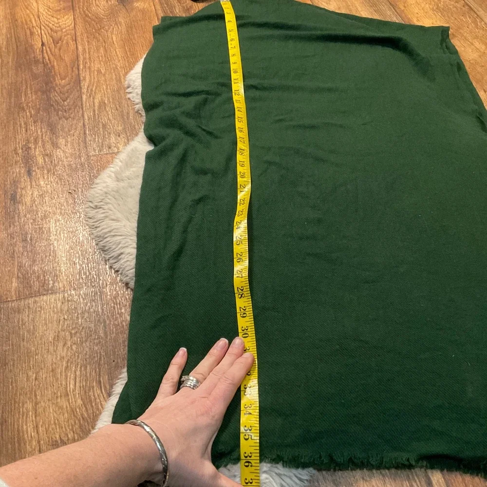 Cashmere Scarf Wrap Dark Green 24